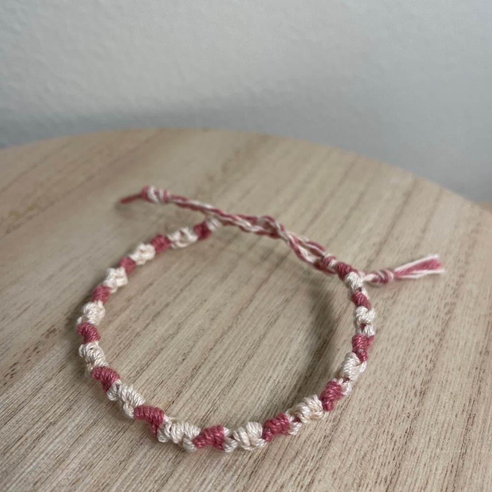 Dusty Rose Woven Bracelet